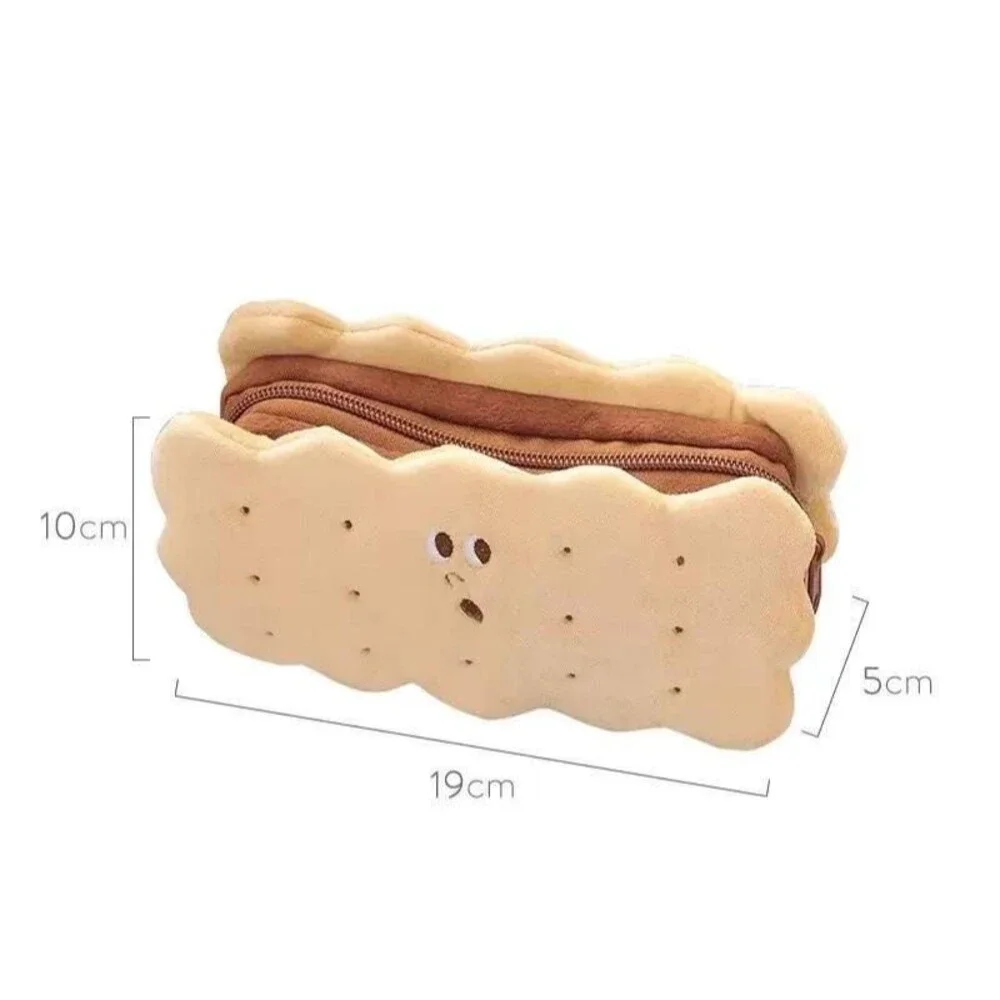 Cute Cookie - Shaped Plush Pencil Case, Adorable Stationery Organizer